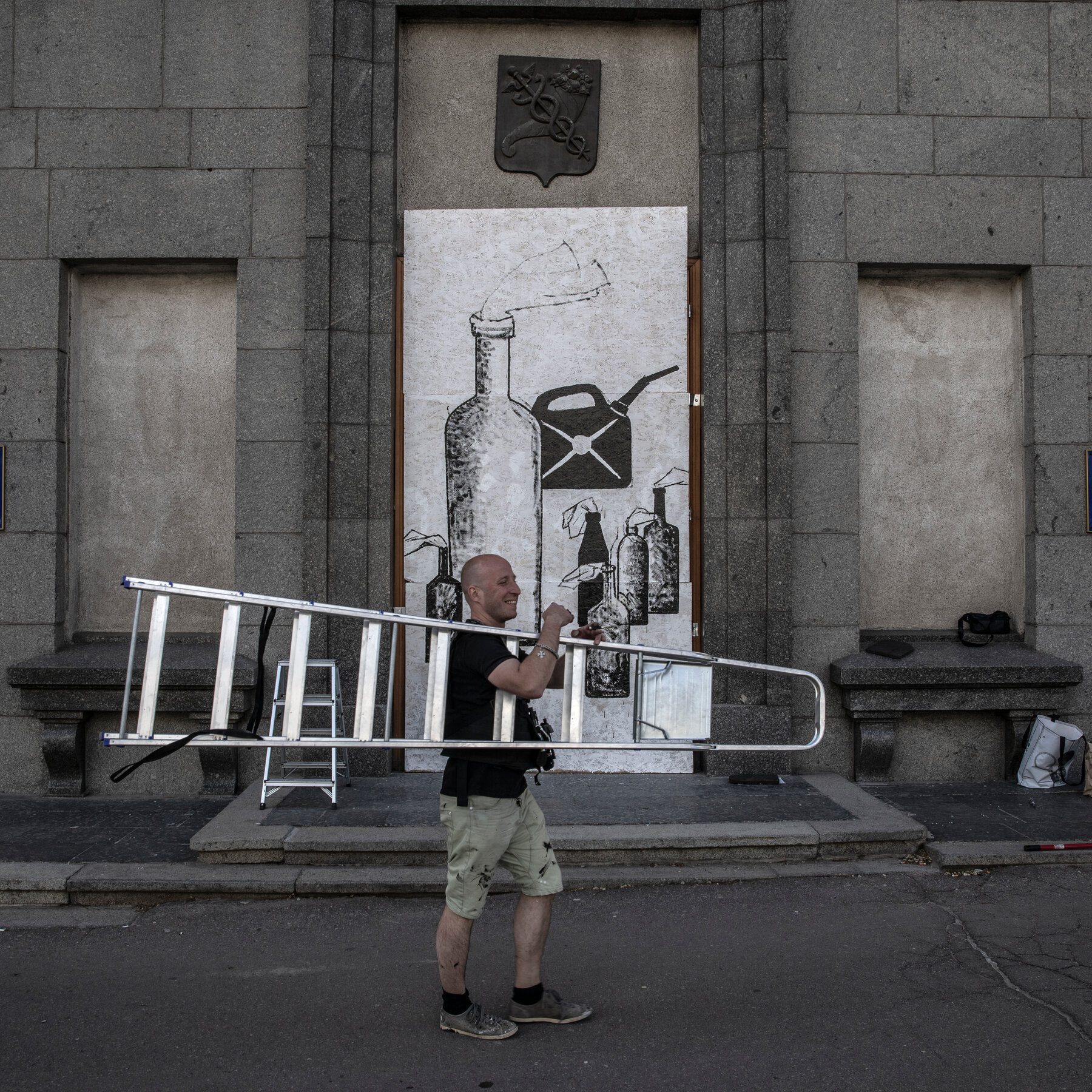 Street Artist Documents War In Ukraine, One Stark Mural At A Time