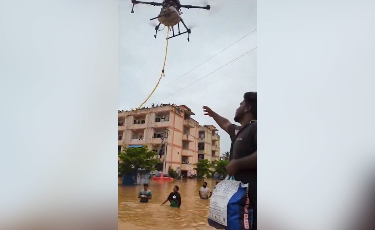 How Drones Are Assisting In Relief, Rescue Ops In Flood Hit Andhra Pradesh