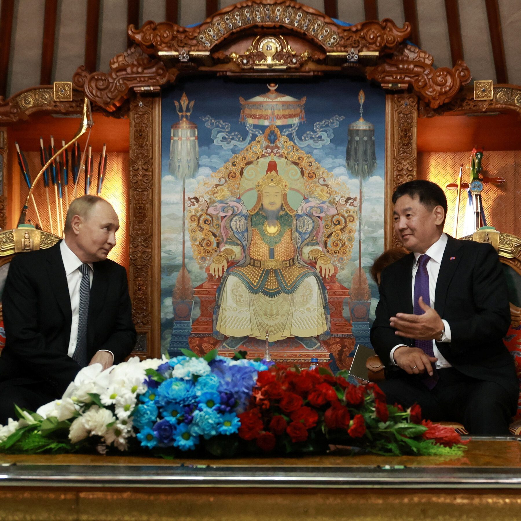 Putin Gets A Red Carpet Welcome In Mongolia Despite Arrest Warrant