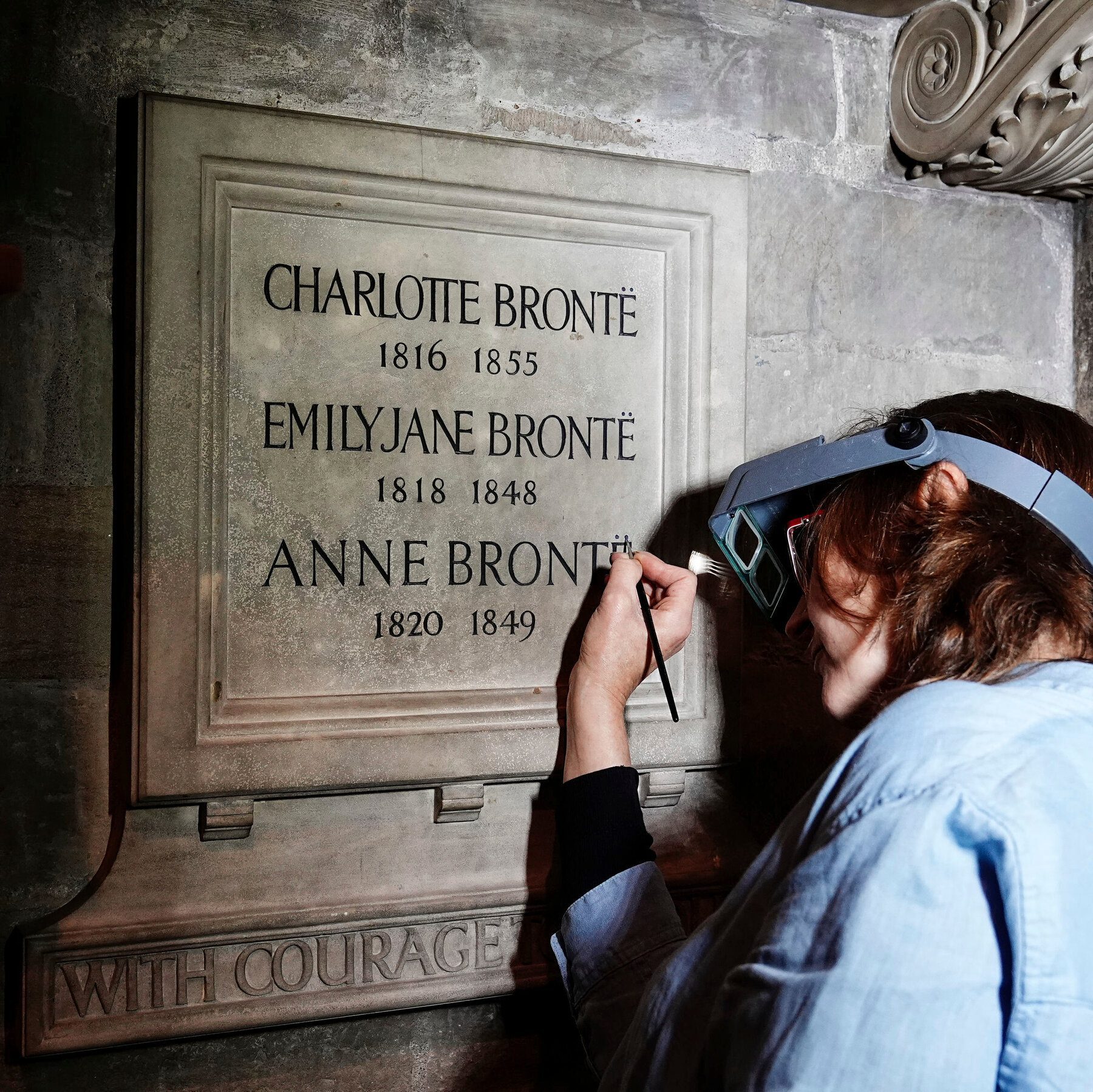 Brontë Sisters Plaque At Westminster Abbey Typo Fixed