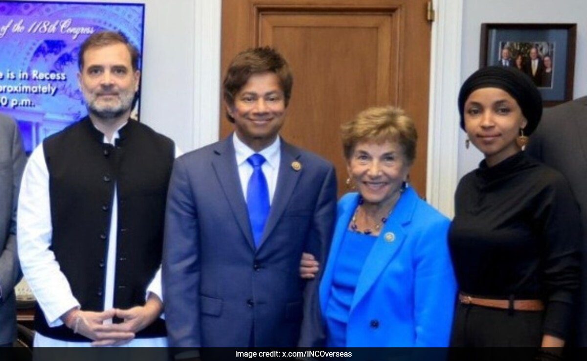 Bjp Attacks Rahul Gandhi For Meeting "anti India" Us Lawmaker Ilhan Omar
