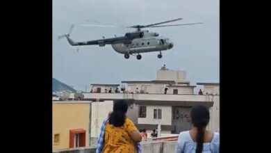 Video: Mi 17 Chopper Hovers Over House To Drop Supplies In Flood Hit Andhra