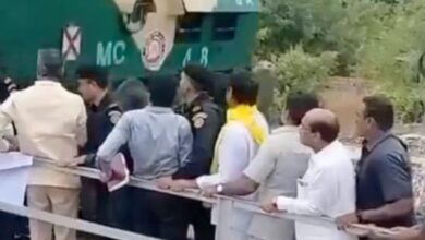 Video: Chandrababu Naidu's Close Call With A Train On A Railway Bridge
