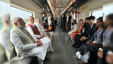 Pm Modi Flags Off Phase Ii Of Metro Connecting Ahmedabad, Gandhinagar
