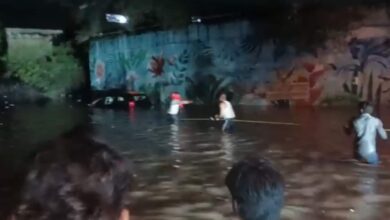 Video Shows How Rescuers Pulled Out Car Stuck In Flooded Faridabad Underpass
