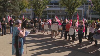 Education Workers Rally In Saskatoon Over Violence In Saskatchewan Schools