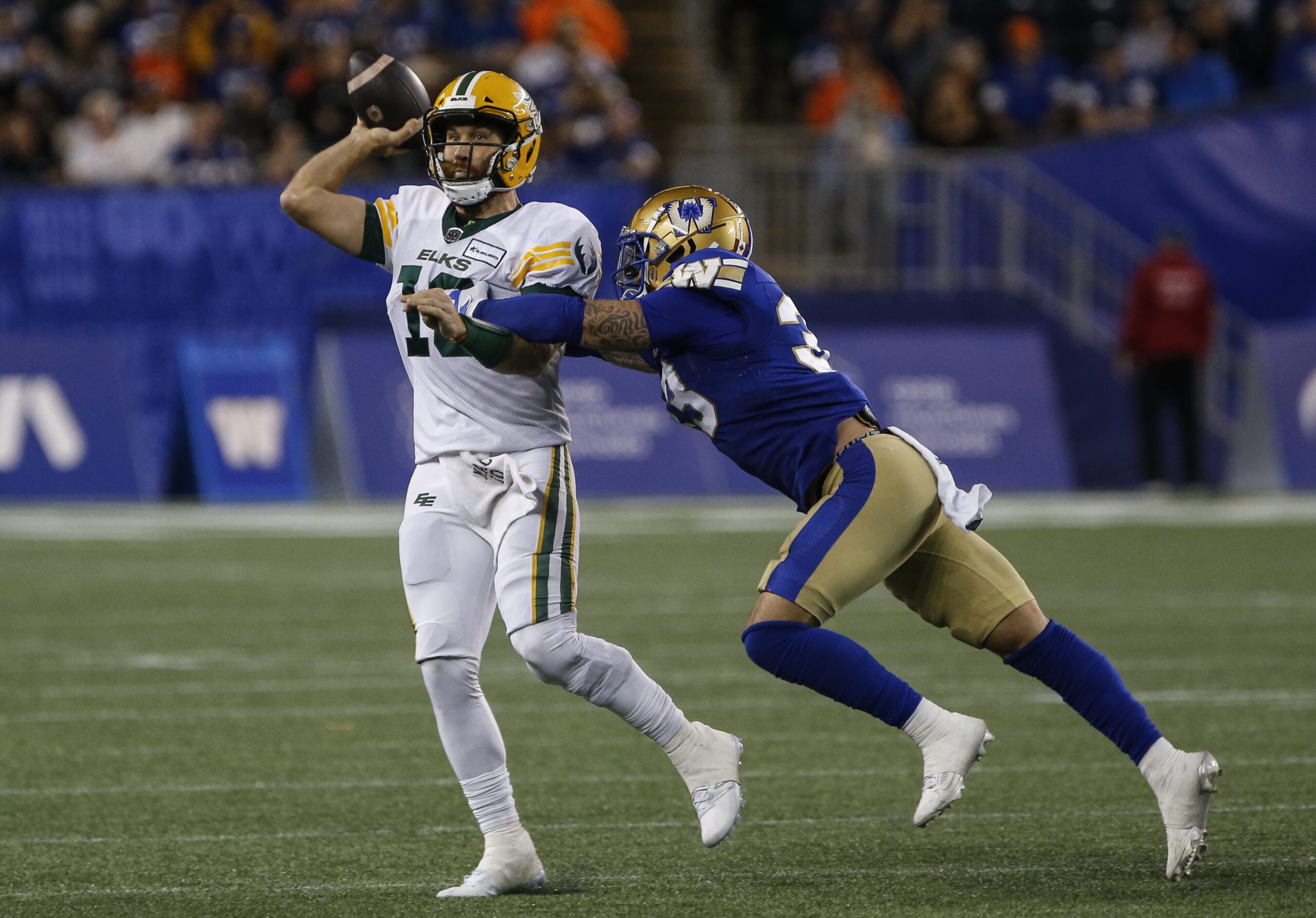Surging Blue Bombers Blitz Elks 55 27, Clinch Playoff Spot