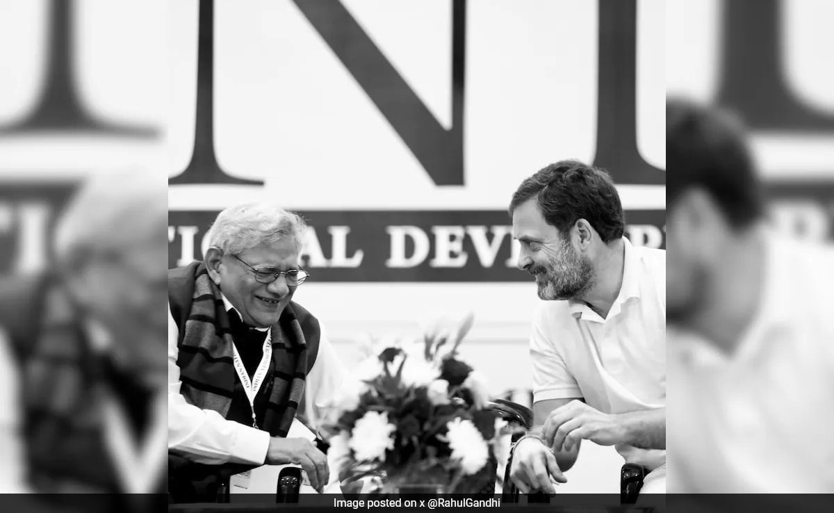 Protector Of The Idea Of India: Rahul Gandhi Mourns Sitaram Yechury's Death
