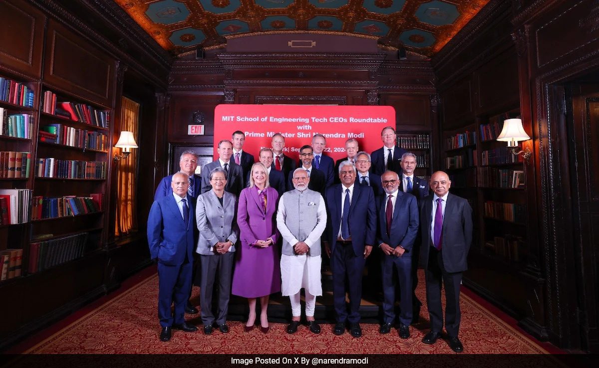 Google To Nvidia: Pm Modi's Roundtable Meet With 15 Tech Ceos At Mit