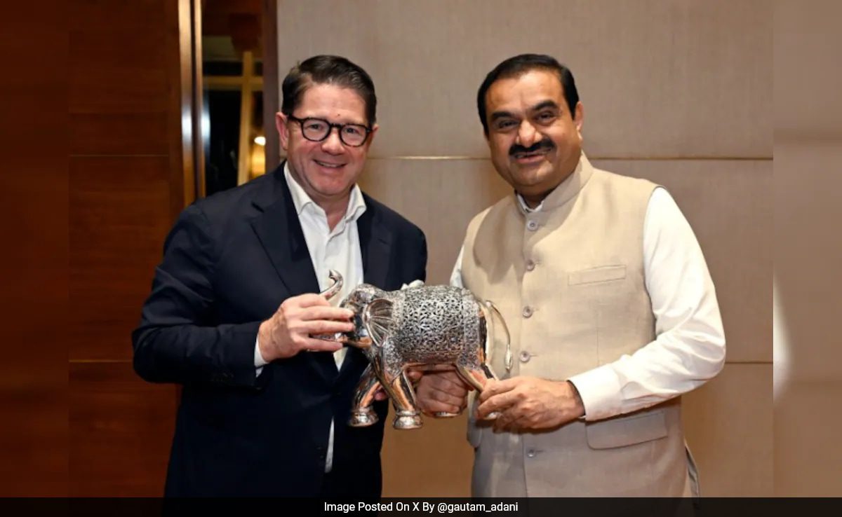 "powering India's Aviation Growth": Gautam Adani Meets Bombardier Ceo