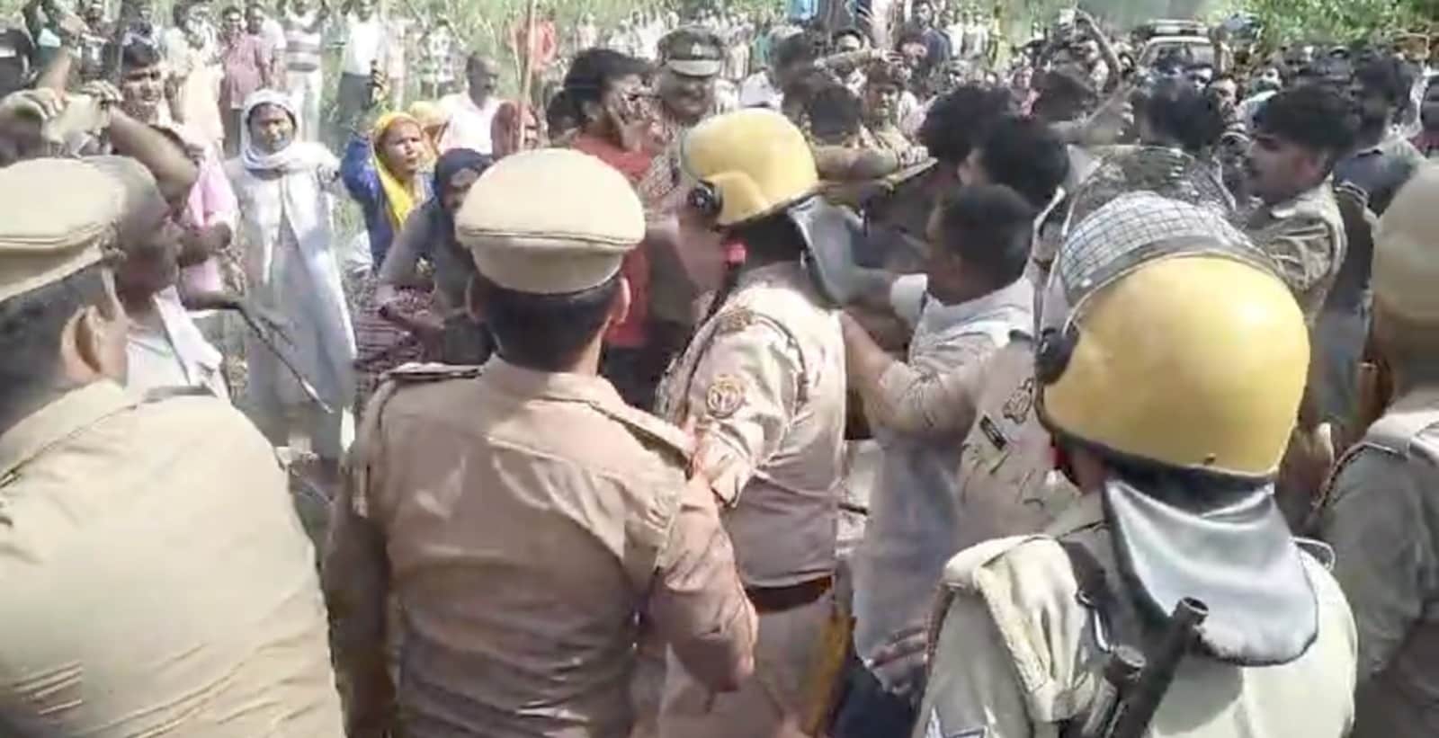 Video: Cops Thrashed By Mob In Up After Villager Dies In Accident