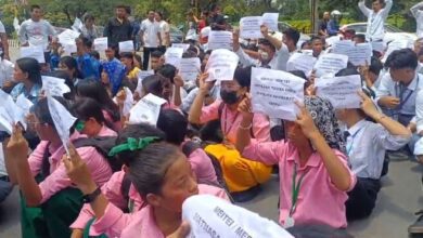 Massive Student Protest In Imphal Over Drone And Missile Attacks In Manipur