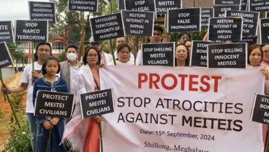 "safeguard Indigenous Communities": Meitei Group's Sit In At Manipur Bhavan In Shillong