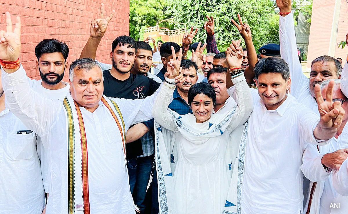 "give Blessings To Congress": Vinesh Phogat After Filing Nomination