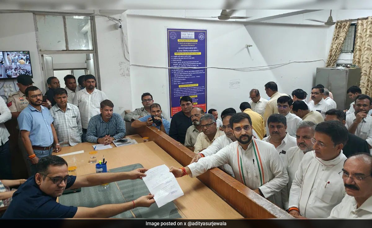 Congress Leader Randeep Surjewala's Son Files Nomination For Haryana Polls