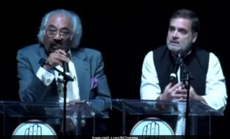 Rahul Gandhi On Dais, Congress' Sam Pitroda Says "he Is No Pappu"