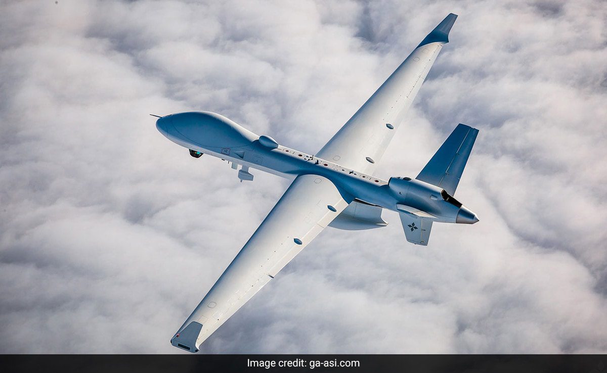 Mq 9b Predator Drone Crashes After Technical Failure At Sea Off Chennai