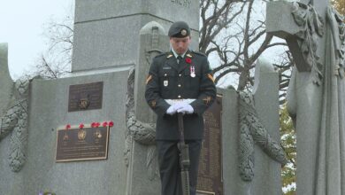 Crowd Brave Rain To Honour Veterans At Fredericton Remembrance Day Ceremony