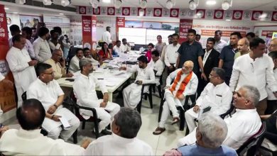 Union Home Minister Amit Shah during a roadshow in Madhyamgram as part of the West Bengal Assembly Elections 2026 campaign, in North 24 Parganas