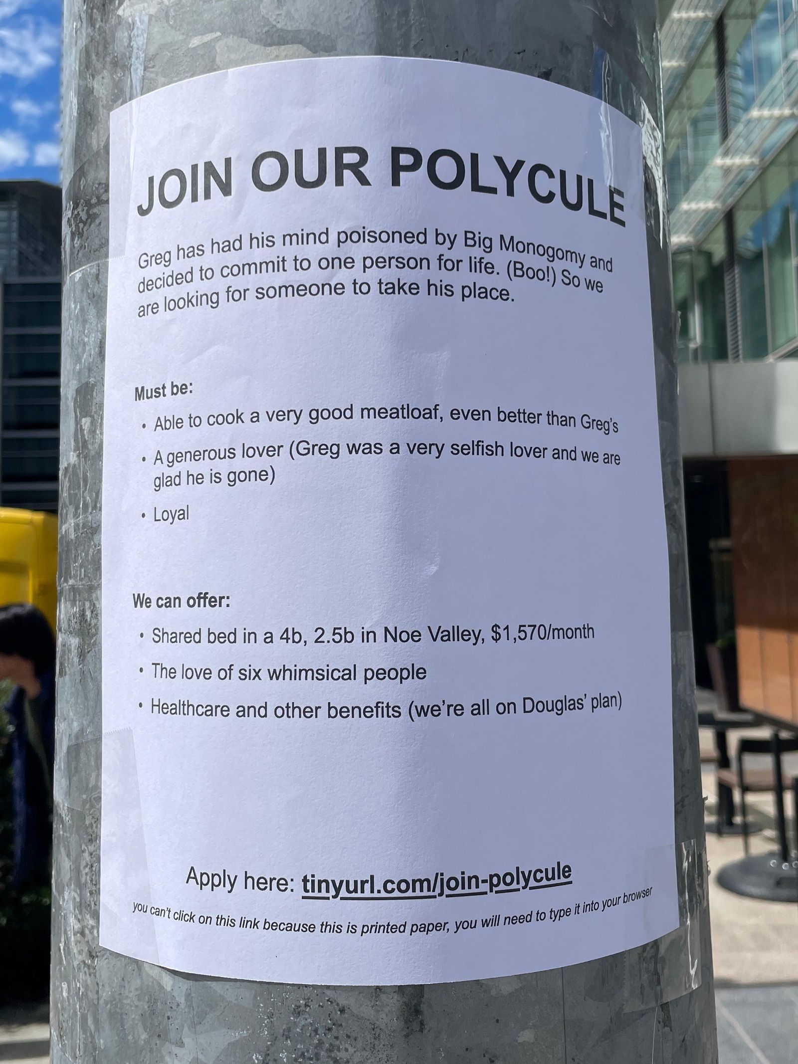 Image may contain Advertisement Poster Sticker Person and Text