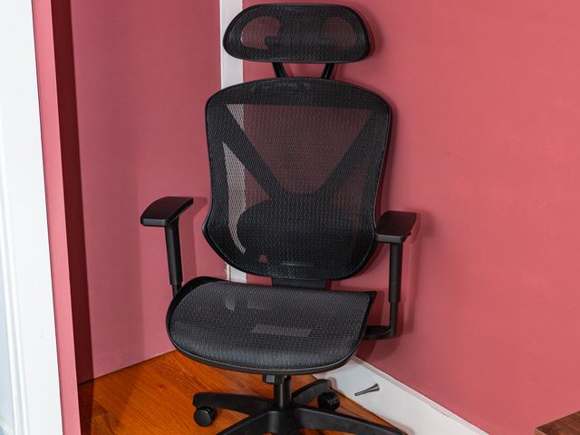 Image may contain: Furniture, Chair, Indoors, Office, and Office Chair
