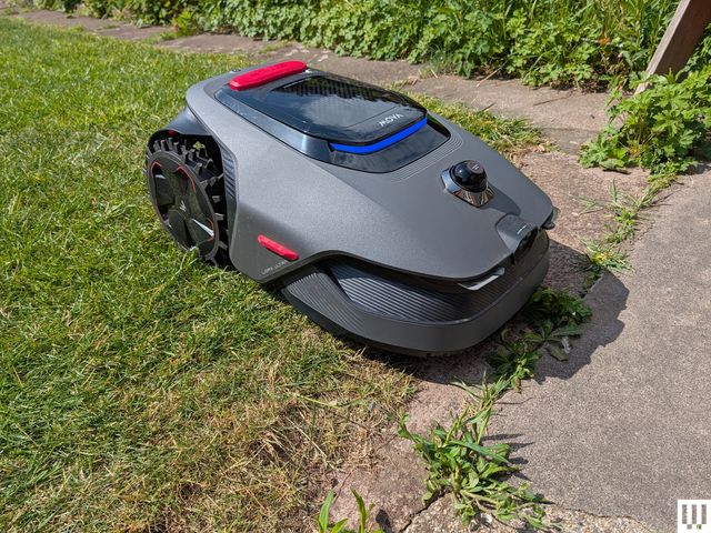 Image may contain: Grass, Lawn, Plant, Device, Lawn Mower, and Tool