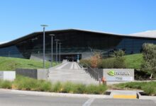 The Nvidia headquarters building in Santa Clara California