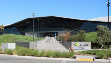 The Nvidia headquarters building in Santa Clara California