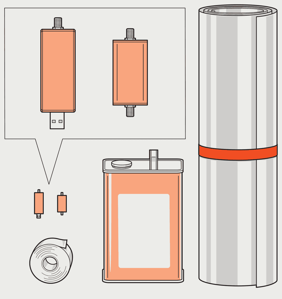 The major components of the radio telescope.