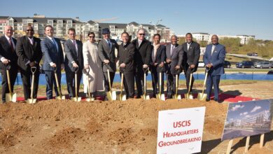 Officials at a USCIS headquarters groundbreaking ceremony in Maryland