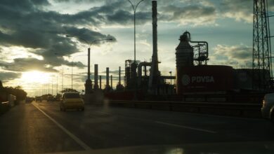 Industrial units at the El Palito oil refinery in Venezuela