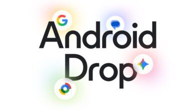 Official September 2026 Android Drop artwork with Google, Messages, Gemini and Find Hub symbols