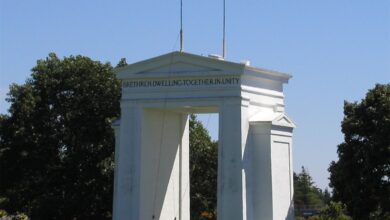 Peace Arch at the Canada–United States border, archive photograph