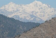 Archive mountain landscape in Dehradun district; not the current storm