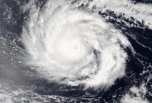 NOAA-21 VIIRS satellite image of Hurricane Lowell south of Hawaii on September 2, 2026
