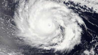 NOAA-21 VIIRS satellite image of Hurricane Lowell south of Hawaii on September 2, 2026