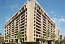 International Monetary Fund headquarters building in Washington, D.C.
