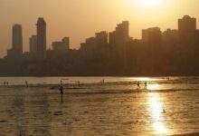 Mumbai skyline at sunset, an illustrative archive photograph