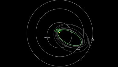 NASA Parker Solar Probe mission visual showing the spacecraft near the Sun