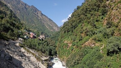 Archive photograph of the Bhote Koshi River near Nepal&rsquo;s border with China