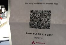 A customer scans a QR code to make a digital payment in Bengaluru