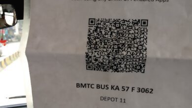 A customer scans a QR code to make a digital payment in Bengaluru