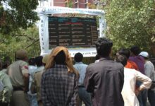 Electronic election-results display at the Election Commission of India office in New Delhi in 2009